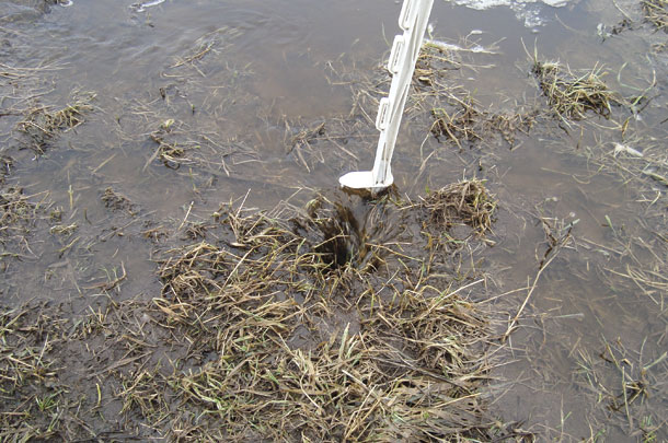 Tile blowouts occur when a weak point in the tile ruptures or collapses