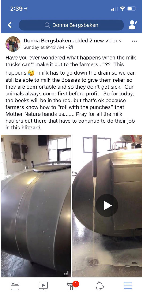 dumping milk