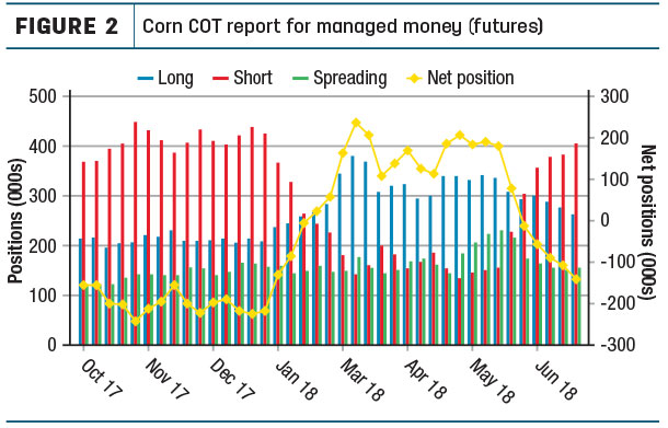 corn COT report for managed money