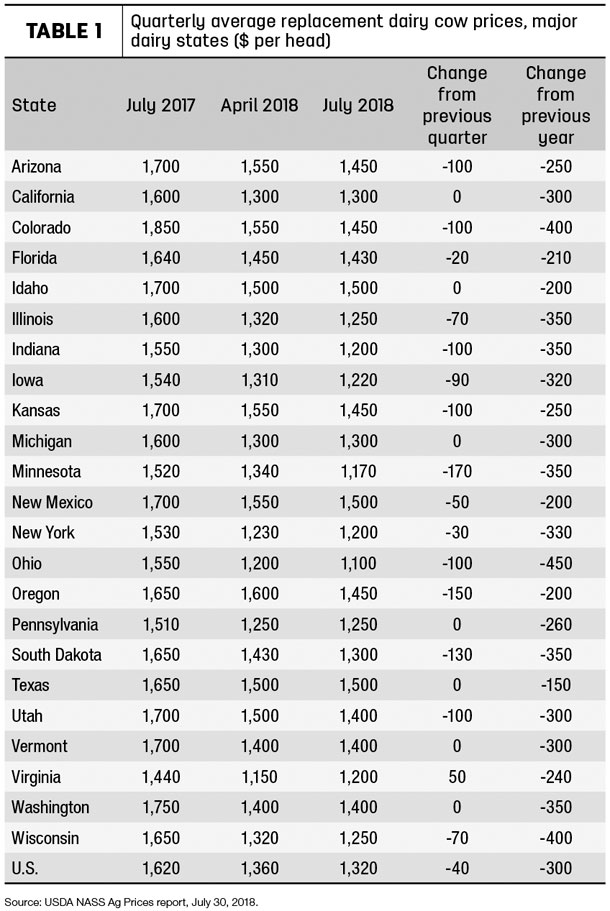 073018 natzke replacement cow prices