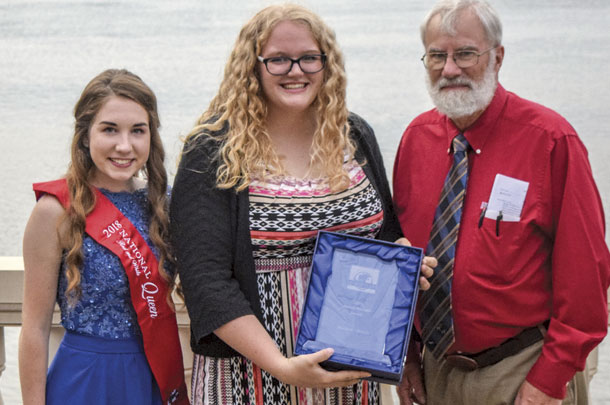 Morgan Olbrich was presented the Junior Breeder Award