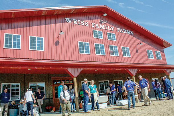 The Weiss family recently built a rotary milking parlor 