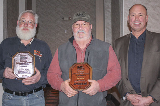HTA President Philip Spence (right) presented Richard Weingart and Bill Mink with lifetime achievement awards.