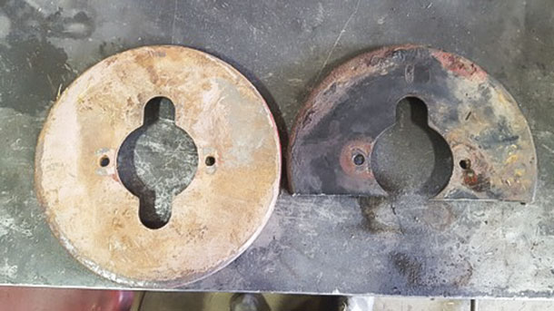 cut the lower section from both the anti-wrap shields