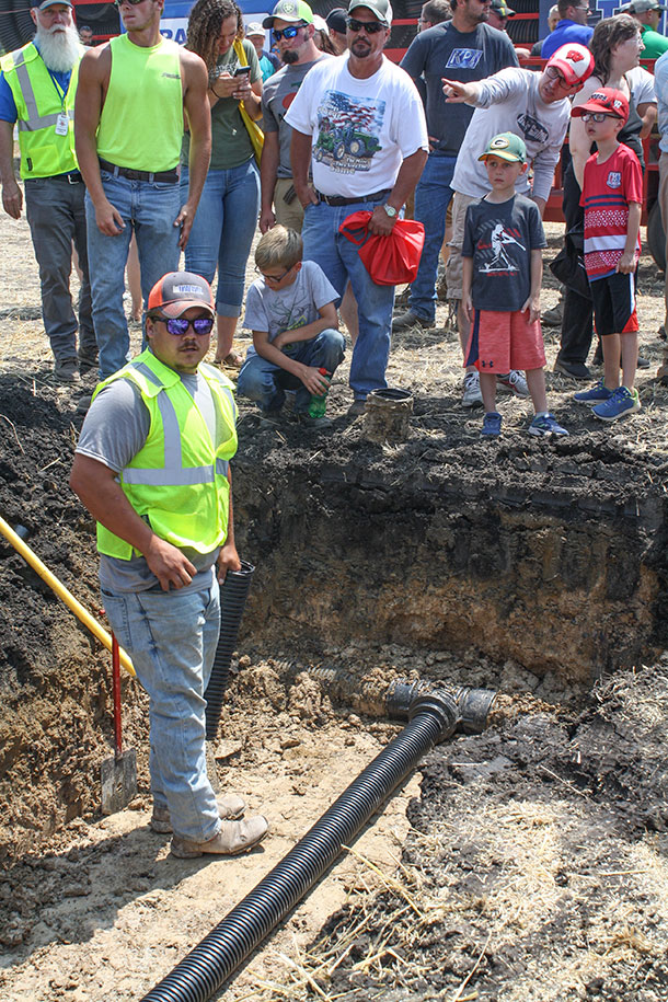 drainage tile demonstration