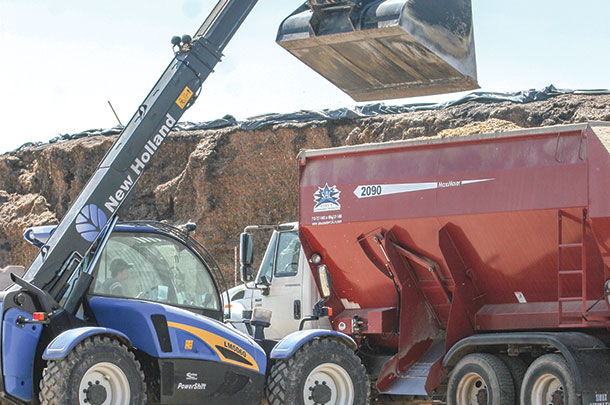 Loading a feed truck