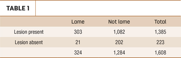 Lesion absent