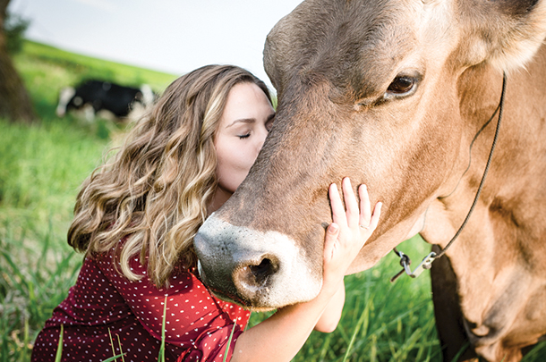 Loves her cow photo