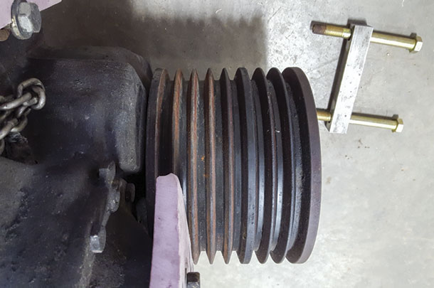 The back of the pulley sits to close to the gearbox