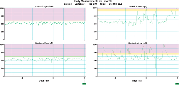 Daily measurements for Cow 26