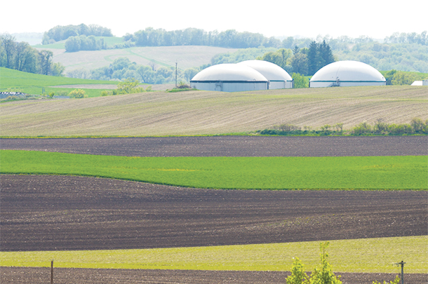 These digesters collect biogas from three dairy farms 