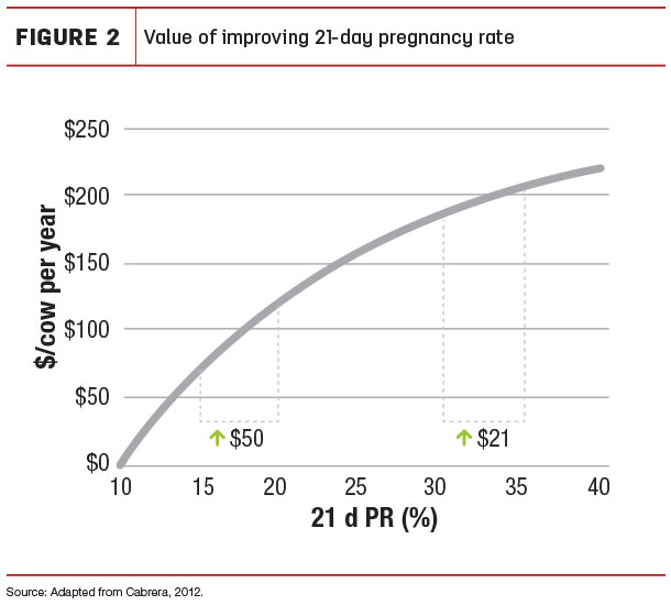 Value of improving 21-day pregnancy rate