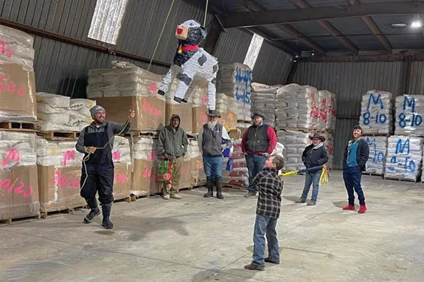 Pinata at the Christmas Party