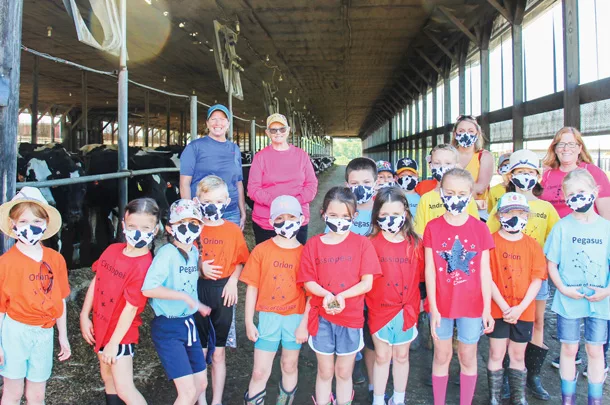 Kids learning about dairy