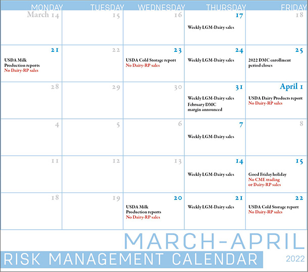 risk management calendar