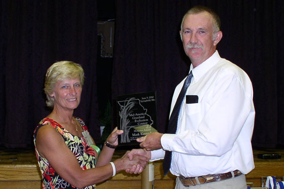 receiving award