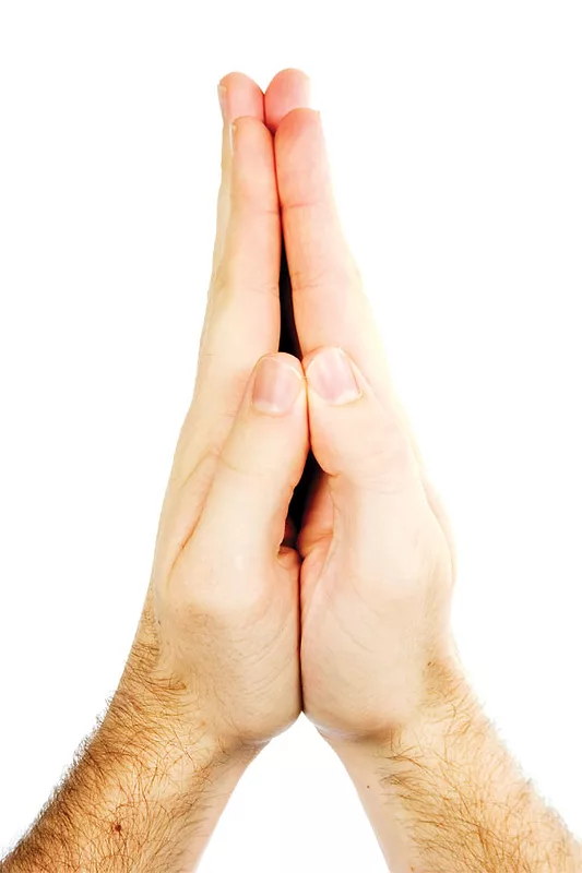 Hands praying