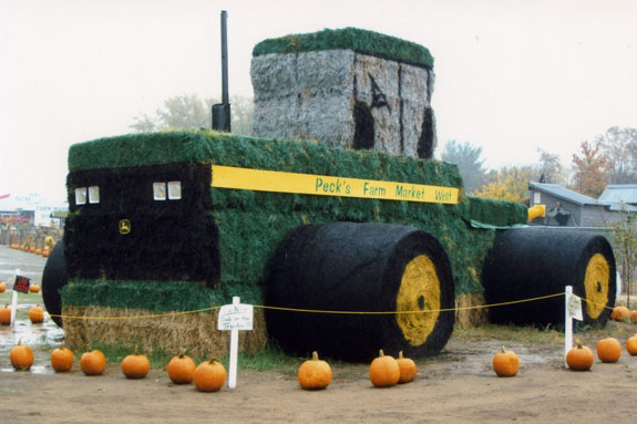 John Deere Tractor made of hay