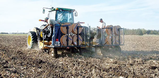 Tracktor in field