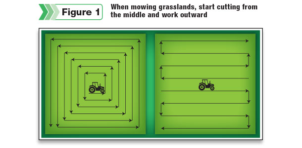 mowing grasslands