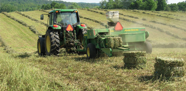 baling hay