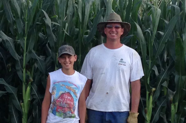 Bill Buessing and his son, Derek.