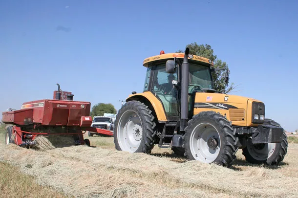 Tractor and baler