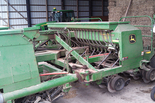 drill is folded into transport position