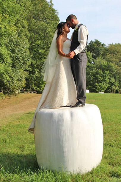 Dahlia and Mark Dill, farm wedding