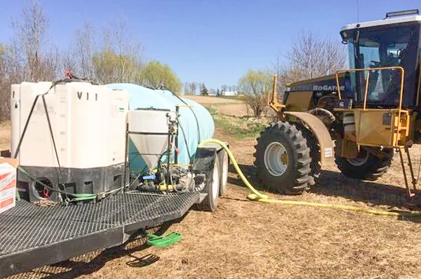 homemade sprayer refill trailer