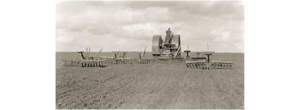 As soon as the prairie was plowed the soil started to blow away