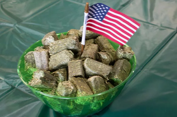 cubed hay