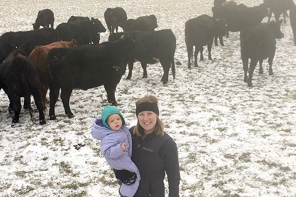 Erica Louder and child