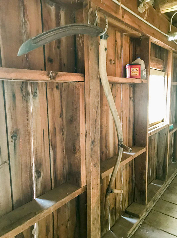 hanging scythe
