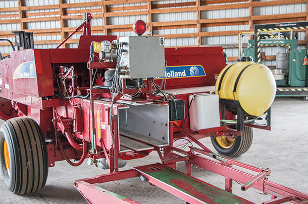 Modified baler with the chamber size reduced.