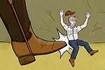firing hay customers illustration