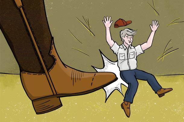 firing hay customers illustration