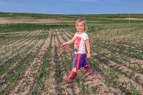 girl in field