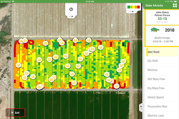 John Deere bale app