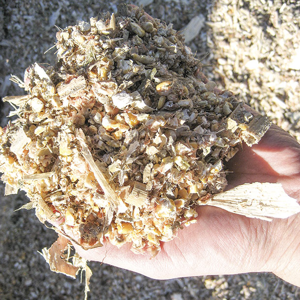 Earlage is produce with an all-crop header and stored in a bunker silo