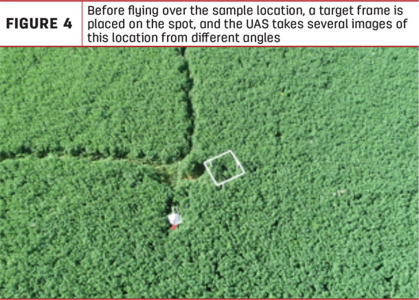 Flying over the sampl target