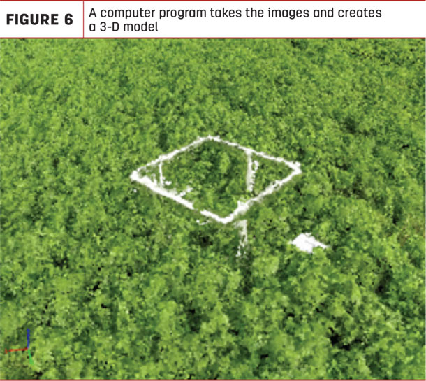 a computer program takes the images and created a 3-D model
