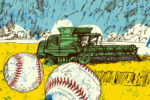 tractor and baseballs