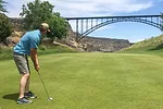 farmer golfing