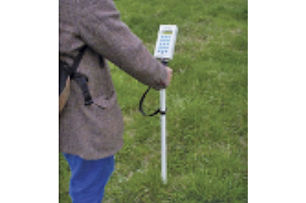 A capacitance probe is being used to mearsure pasture capacitance 