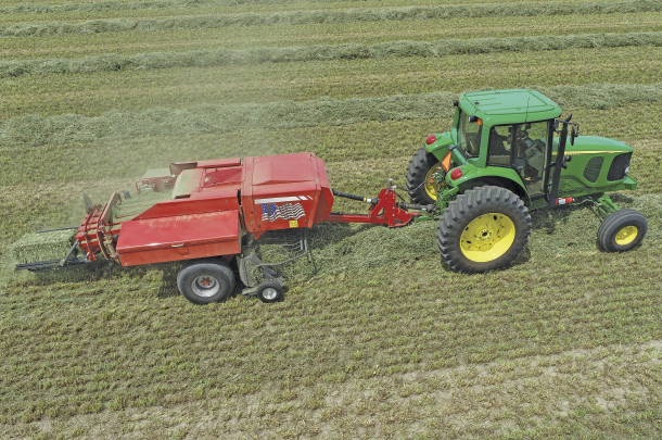 Baling hay