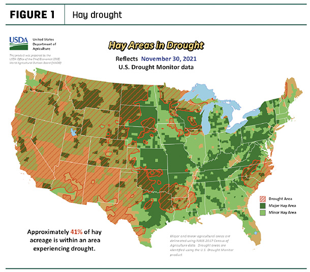 hay drought map