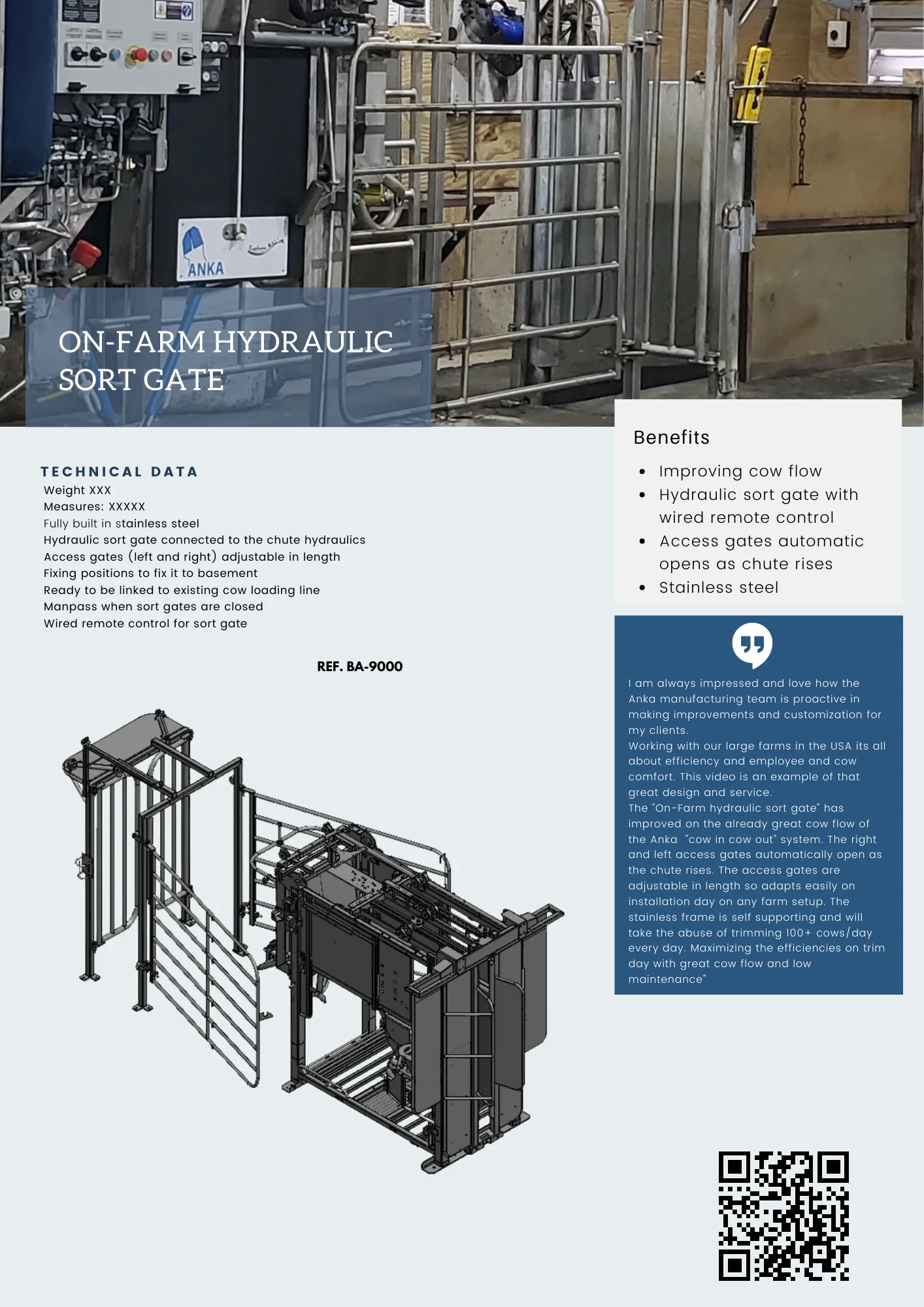 On-farm Hydraulic Sort Gate